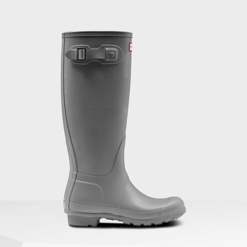 Hunter Original Exploded Logo Texture Tall Rain Boots For Womens - NZ C4306